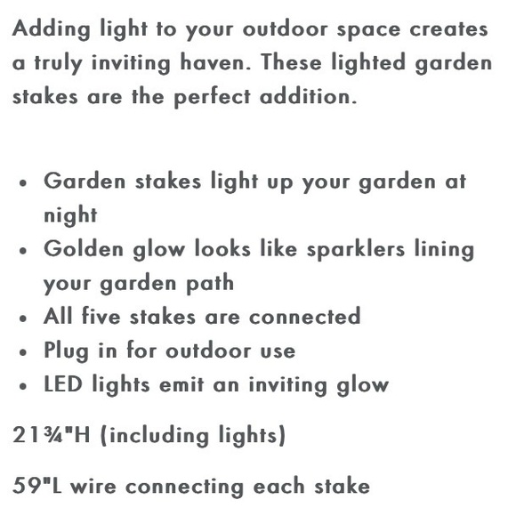 New Wind & Weather Starburst Garden Light Set 5 Pc LED Fairy Wedding Landscape - Picture 4 of 9